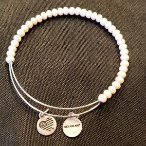 Alex and Ani white beaded bracelet